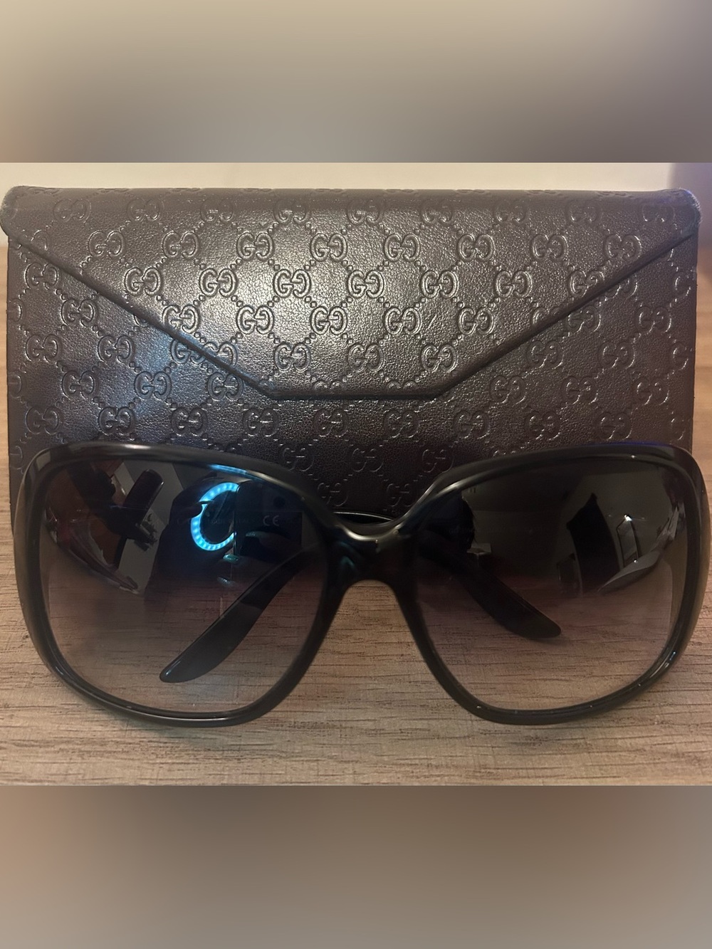 Gucci GG 3166/S Black Oversized Women's Sunglasses with Signature Case